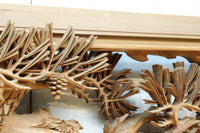 非公開 貫禄ある松の木を丁寧に彫り描いた深彫り彫刻欄間 EZ2565ab 在庫(a:1 b:1)枚