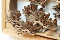 非公開 貫禄ある松の木を丁寧に彫り描いた深彫り彫刻欄間 EZ2565ab 在庫(a:1 b:1)枚