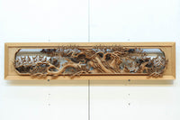 非公開 貫禄ある松の木を丁寧に彫り描いた深彫り彫刻欄間 EZ2565ab 在庫(a:1 b:1)枚