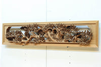 非公開 貫禄ある松の木を丁寧に彫り描いた深彫り彫刻欄間 EZ2565ab 在庫(a:1 b:1)枚