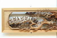 非公開 貫禄ある松の木を丁寧に彫り描いた深彫り彫刻欄間 EZ2565ab 在庫(a:1 b:1)枚