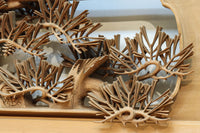 非公開 貫禄ある松の木を丁寧に彫り描いた深彫り彫刻欄間 EZ2565ab 在庫(a:1 b:1)枚