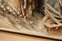 非公開 貫禄ある松の木を丁寧に彫り描いた深彫り彫刻欄間 EZ2565ab 在庫(a:1 b:1)枚