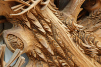 非公開 貫禄ある松の木を丁寧に彫り描いた深彫り彫刻欄間 EZ2565ab 在庫(a:1 b:1)枚