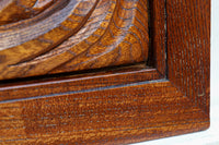 幅775ミリ!! 勇ましい姿の龍を描いた小型彫刻欄間 EZ2581 在庫1枚