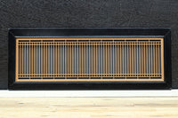 幅776ミリ!! 黒枠で和の風情溢れる小型縦繁欄間 EZ2582 在庫1枚