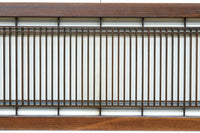 端然と縦格子が美しく並ぶ縦繁小型欄間 EZ2584 在庫1枚
