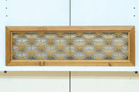 二重蜀江組子で雅な眺めをみせるダイヤガラス入り小型欄間 EZ2585 在庫1枚