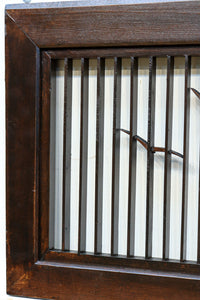 カモメが飛ぶ風情ある絵柄を描いた小型欄間 EZ2587 在庫1枚