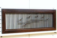 カモメが飛ぶ風情ある絵柄を描いた小型欄間 EZ2587 在庫1枚