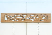 縁起物の木々を描いた上品な面持ちの彫刻欄間素材 EZ2593ab 在庫(a:1 b:1)枚