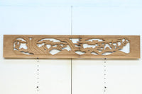 縁起物の木々を描いた上品な面持ちの彫刻欄間素材 EZ2593ab 在庫(a:1 b:1)枚