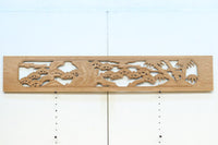 縁起物の木々を描いた上品な面持ちの彫刻欄間素材 EZ2593ab 在庫(a:1 b:1)枚