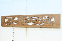 縁起物の木々を描いた上品な面持ちの彫刻欄間素材 EZ2593ab 在庫(a:1 b:1)枚