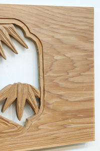 縁起物の木々を描いた上品な面持ちの彫刻欄間素材 EZ2593ab 在庫(a:1 b:1)枚