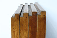 稀少小型サイズ!! 気品漂う組子帯模様で迫力ある両面ガラス入り建具セット EZ2596 在庫4枚1組