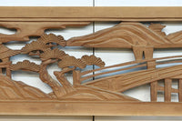 松島を描く彫刻欄間素材 EZ2598ab 在庫(a:1 b:1)枚