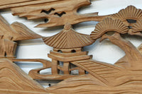 松島を描く彫刻欄間素材 EZ2598ab 在庫(a:1 b:1)枚