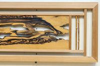 黒柿の自然美溢れる欄間 EZ2599ab 在庫(a:1 b:1)枚