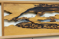 黒柿の自然美溢れる欄間 EZ2599ab 在庫(a:1 b:1)枚