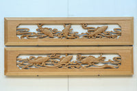 流氷と鯉を躍動感たっぷりに描いた欄間 EZ2600ab 在庫(a:1 b:1)枚