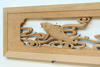 流氷と鯉を躍動感たっぷりに描いた欄間 EZ2600ab 在庫(a:1 b:1)枚