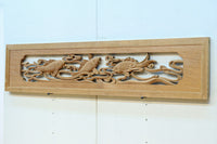 流氷と鯉を躍動感たっぷりに描いた欄間 EZ2600ab 在庫(a:1 b:1)枚