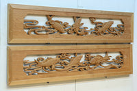 流氷と鯉を躍動感たっぷりに描いた欄間 EZ2600ab 在庫(a:1 b:1)枚