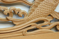 流氷と鯉を躍動感たっぷりに描いた欄間 EZ2600ab 在庫(a:1 b:1)枚