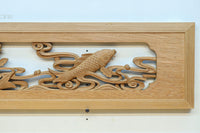 流氷と鯉を躍動感たっぷりに描いた欄間 EZ2600ab 在庫(a:1 b:1)枚