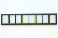 稀少アンバーガラスで華やかな印象を放つダイヤガラス入り欄間 EZ2602ab 在庫(a:1 b:1)枚