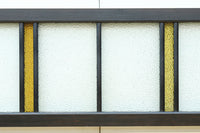 稀少アンバーガラスで華やかな印象を放つダイヤガラス入り欄間 EZ2602ab 在庫(a:1 b:1)枚