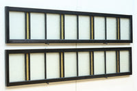 稀少アンバーガラスで華やかな印象を放つダイヤガラス入り欄間 EZ2602ab 在庫(a:1 b:1)枚