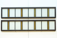 稀少アンバーガラスで華やかな印象を放つダイヤガラス入り欄間 EZ2602ab 在庫(a:1 b:1)枚