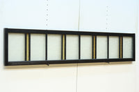 稀少アンバーガラスで華やかな印象を放つダイヤガラス入り欄間 EZ2602ab 在庫(a:1 b:1)枚