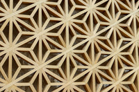 極上!!可憐な麻の葉組子を敷き詰めた木地色欄間 EZ2606 在庫1枚