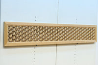 極上!!可憐な麻の葉組子を敷き詰めた木地色欄間 EZ2606 在庫1枚