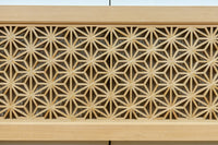 極上!!可憐な麻の葉組子を敷き詰めた木地色欄間 EZ2606 在庫1枚