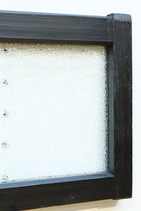 グリーンの花柄プレスガラスのレトロ感が可愛らしい中型ガラス欄間 EZ2607ab 在庫(a:1 b:0)枚