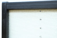 グリーンの花柄プレスガラスのレトロ感が可愛らしい中型ガラス欄間 EZ2607ab 在庫(a:1 b:0)枚