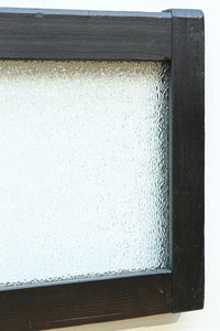 グリーンの花柄プレスガラスのレトロ感が可愛らしい中型ガラス欄間 EZ2607ab 在庫(a:1 b:0)枚