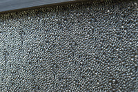 グリーンの花柄プレスガラスのレトロ感が可愛らしい中型ガラス欄間 EZ2607ab 在庫(a:1 b:0)枚