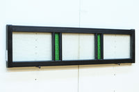 グリーンの花柄プレスガラスのレトロ感が可愛らしい中型ガラス欄間 EZ2607ab 在庫(a:1 b:0)枚