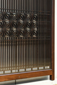 角麻の葉組子模様が華やかさを添えたガラス入り小型建具 EZ2609 在庫1枚