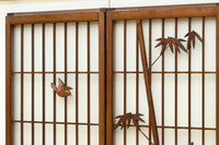 古色を帯びた風情溢れる竹雀の書院セット EZ2612 在庫3枚一組