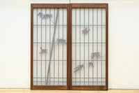 古色を帯びた風情溢れる竹雀の書院セット EZ2612 在庫3枚一組