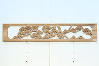 木地色の明るい色合いで気品ある彫刻欄間素材 EZ2719ab 在庫(a:1 b:1)枚