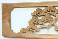 木地色の明るい色合いで気品ある彫刻欄間素材 EZ2719ab 在庫(a:1 b:1)枚