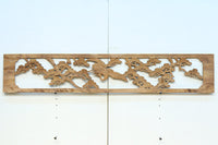 木地色の明るい色合いで気品ある彫刻欄間素材 EZ2719ab 在庫(a:1 b:1)枚