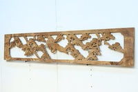 木地色の明るい色合いで気品ある彫刻欄間素材 EZ2719ab 在庫(a:1 b:1)枚